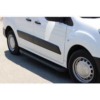 Side Steps Allmond Black (2 pcs, Aluminum) Peugeot Partner Tepee 2008-2018 photo 1
