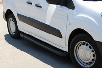 Peugeot Partner Tepee 2008-2018 Side Steps Allmond Black (2 pcs, Aluminum) photo 1