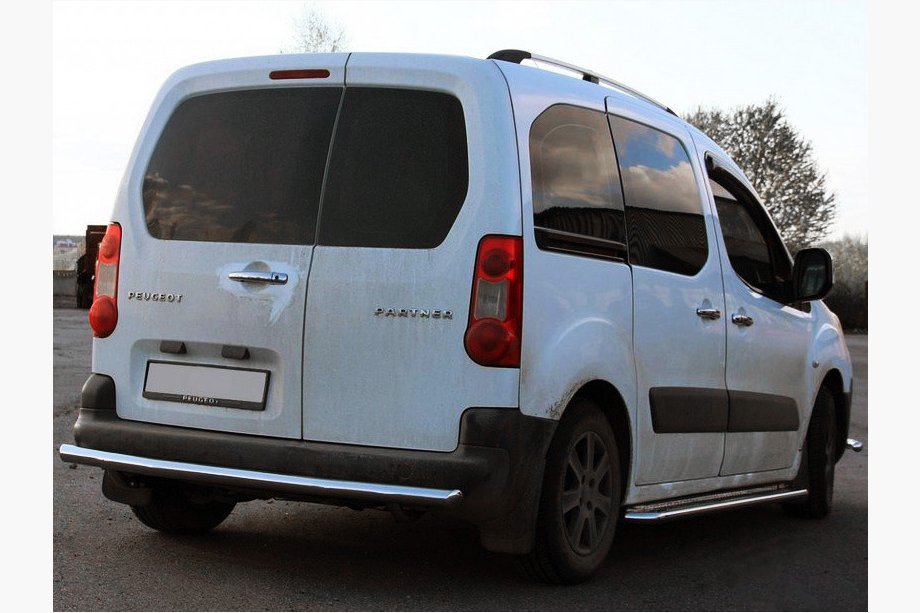 Peugeot Partner Tepee 2008-2018 Rear Guard AK002 (Stainless Steel) 60 mm Image