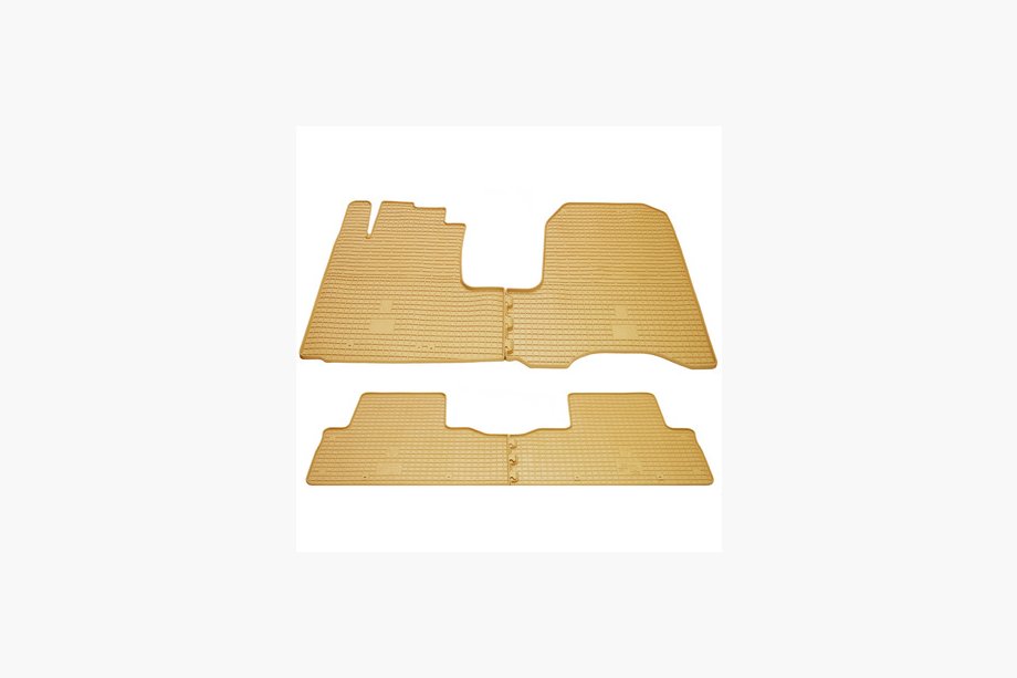 Lexus LX570/450d 2008-2022 Beige Rubber Floor Mats (4 pcs, Stingray Premium) Image