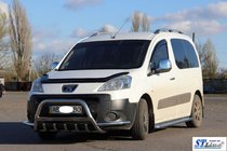 Peugeot Partner Tepee 2008-2018 Bull Bar WT003-Plus (Stainless Steel) photo 2