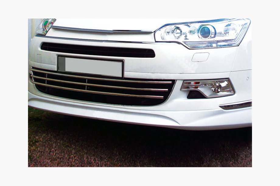 Citroen C-5 2008-2017 Bumper Grille Inserts (5 pcs, Stainless Steel) Image