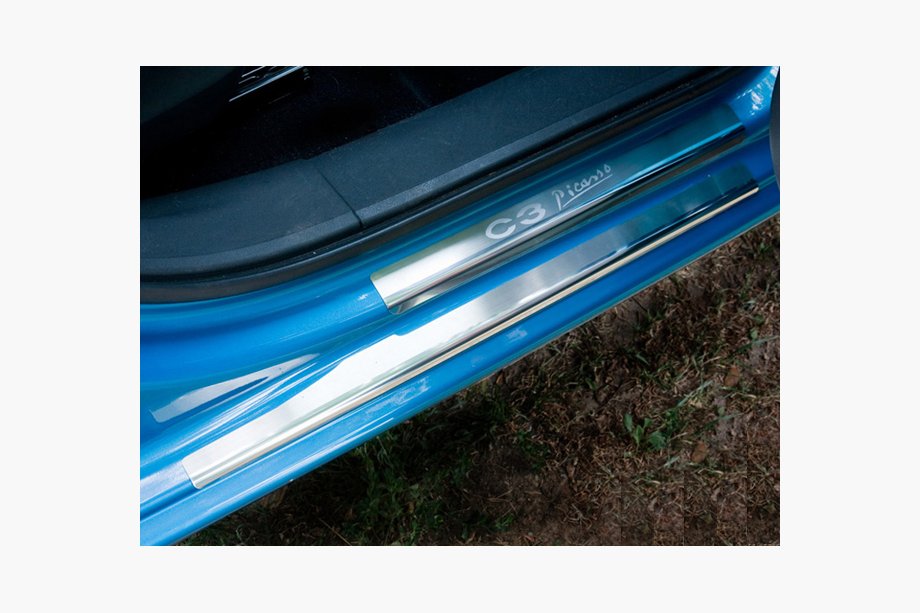 Citroen C-3 Picasso 2010-2017 Door Sill Covers Natanika Premium (8 pcs, Stainless Steel) Image