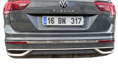 Volkswagen Tiguan 2016-2023 Exhaust Tip Covers Imitation 2020+ (3 pcs, stainless steel) photo 2