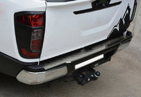 Nissan Navara/NP300 2016- Rear bumper protector stainless steel photo 1