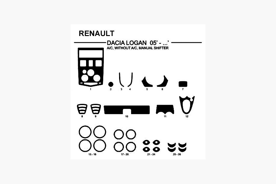 Renault Logan I 2005-2008 Interior Trim Covers (Hartman, Germany) Image
