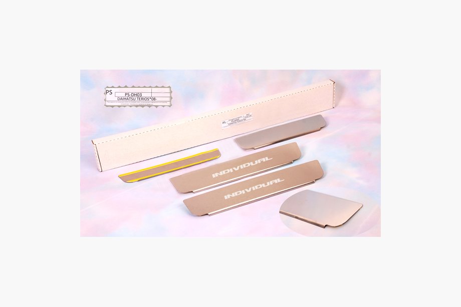 Daihatsu Terios 2006-2017 Door Sill Protectors Natanika Standard (4 pcs, Stainless Steel) Image