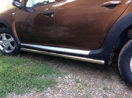 Dacia Duster 2008-2018 Side Pipes (2 pcs, Stainless Steel) photo 1