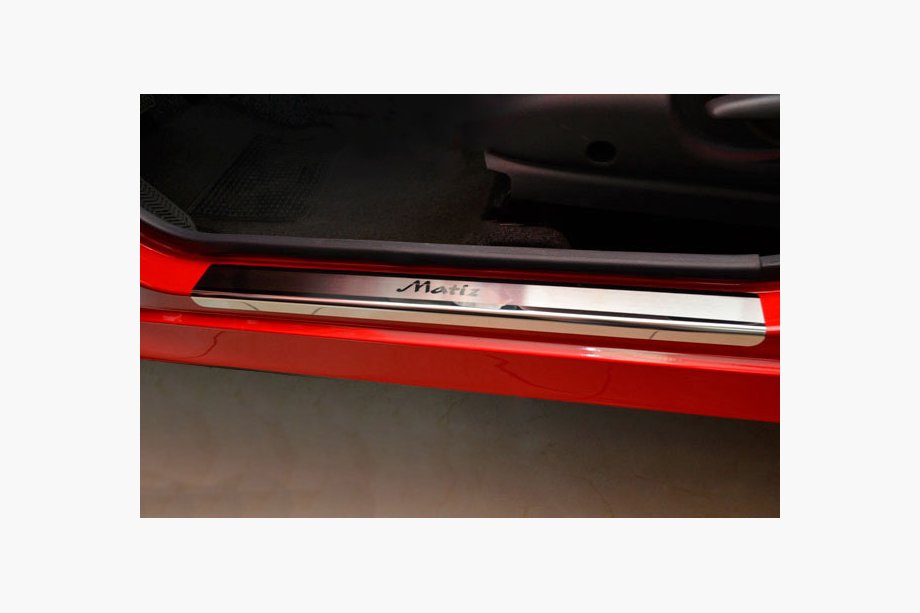 Daewoo Matiz 1998-2008 Door Sill Covers NataNika Premium (4 pcs, Stainless Steel) Image