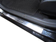 Renault Logan MCV 2005-2013 Door Sill Protectors OmsaLine (4 pcs, stainless steel) photo 1