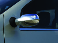 Renault Logan I 2005-2008 Full mirror covers (2 pcs) Carmos - Chrome Plastic photo 5