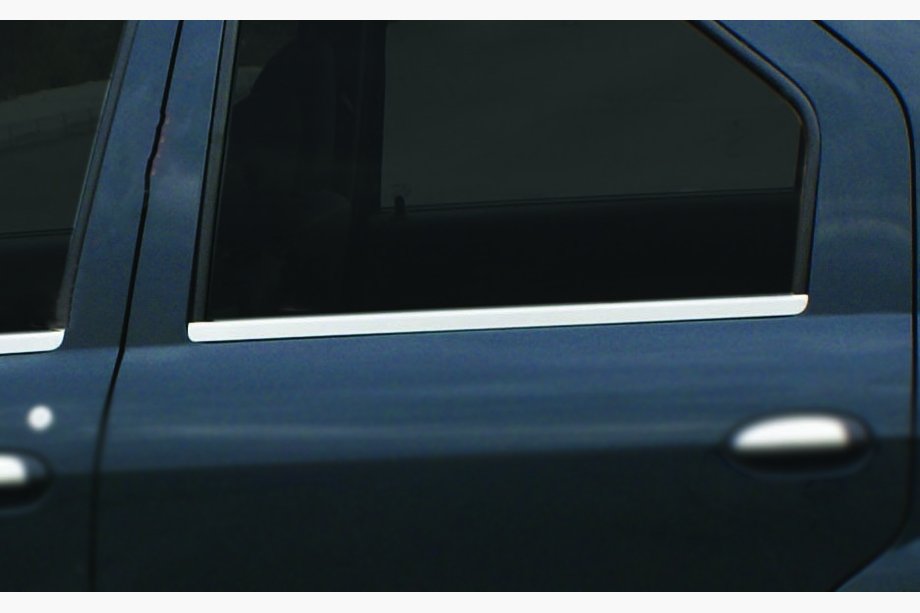 Renault Logan I 2005-2008 (Carmos) Window Trim Stainless Steel Image