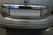 Fiat Linea 2006-2018 Rear bumper protector with edge Nataniko (2012+, stainless steel) photo 1