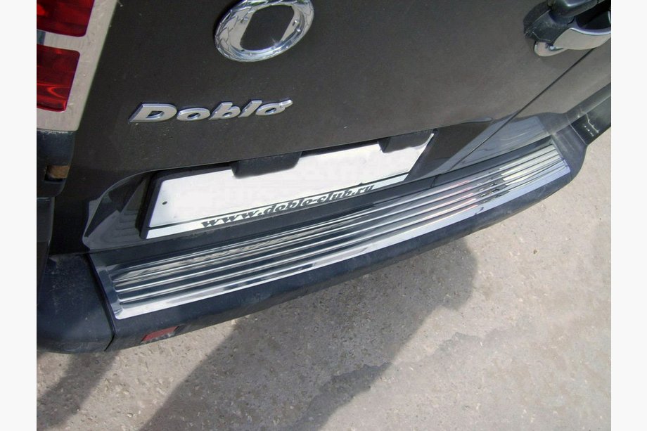 Fiat Doblo I 2005-2010 Rear Bumper Protector OmsaLine Stainless Steel Matte Image