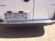 Fiat Doblo II 2010-2022 Rear bumper protector with lip NataNika (stainless steel) photo 2