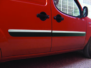Fiat Doblo I 2005-2010 Door Moulding Narrow Model (4 pcs, Stainless Steel) OmsaLine - Italian Stainless Steel photo 3