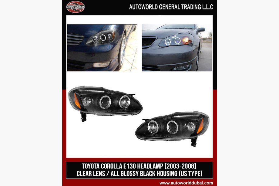 Toyota Corolla 2002-2007 Front Headlights (2 pcs, LED) Image