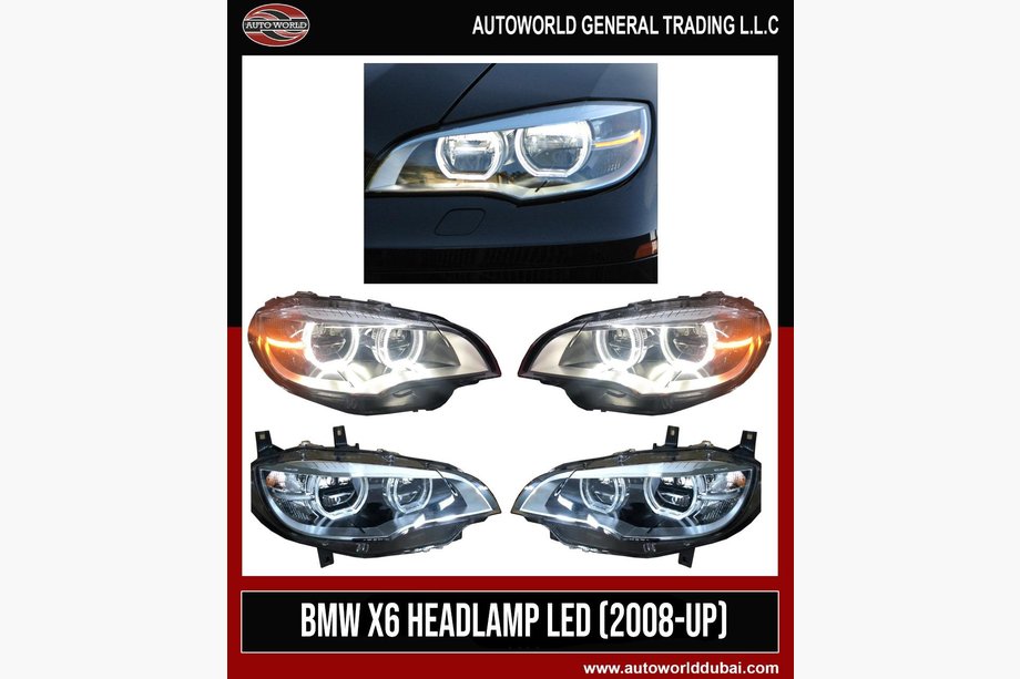 BMW X6 E71 2008–2014 Front Headlights (2 pcs, LED) Image