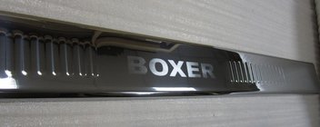 Peugeot Boxer 2006-2025 Chrome trim for rear bumper (stainless steel) photo 1