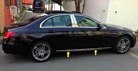 Mercedes E-class W213 2016-2023 Chrome Door Molding Trim Type-1 (4 pcs, Stainless Steel) photo 1