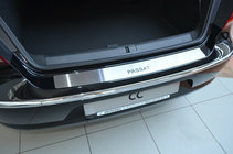 Volkswagen Passat CC 2008-2017 Rear bumper protector Natanika (stainless steel) photo 1