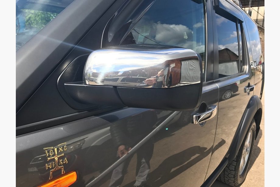 Land Rover Discovery III 2004–2009 Mirror Covers (2 pcs, Stainless Steel) OmsaLine - Italian Stainless Steel Photo 3