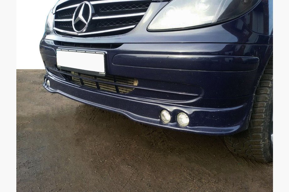 Mercedes Vito W639 2004-2014 Front bumper lip with 4 headlights (primed for painting) Image
