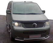 Volkswagen T5 Multivan 2003–2010 Front double bull bar 60/48 mm (stainless steel) photo 1