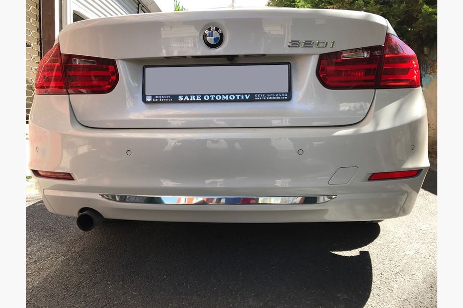 BMW 3 Series F30/F31 2012-2019 Rear bumper trim stainless steel Image