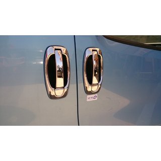 Chrome Door Handle Covers and Trims (8 pcs, Stainless Steel) Fiat Doblo II 2010-2022 photo 4