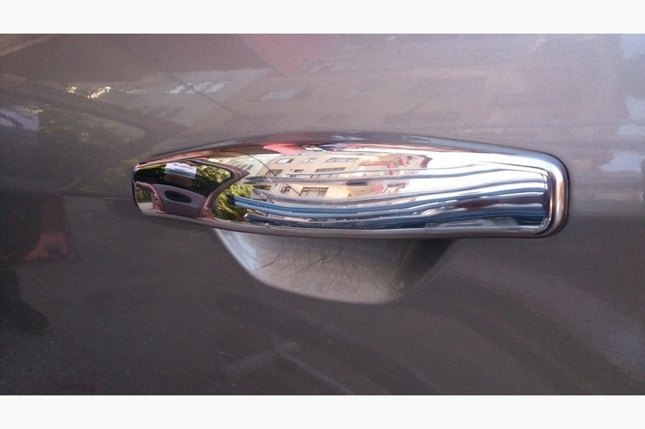 Renault Symbol 2008-2013 Chrome Door Handle Covers (4 pcs, Stainless Steel) OmsaLine - Italian Stainless Steel Image