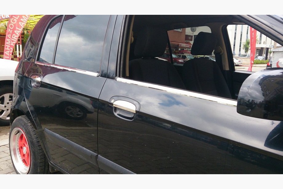 Hyundai Getz 2002- Exterior window trim stainless steel (6 pcs) Carmos - Turkish Stainless Steel Image
