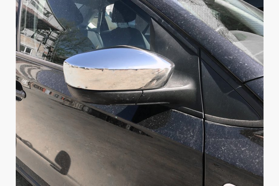Skoda Fabia 2014-2021 Mirror covers without indicator cutout (2 pcs, stainless steel) Image