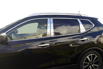 Nissan X-trail T32/Rogue 2014-2021 Chrome Pillar Covers (Stainless Steel) photo 1
