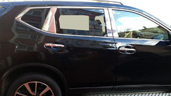 Nissan X-trail T32/Rogue 2014-2021 Chrome Pillar Covers (Stainless Steel) photo 2