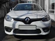 Renault Fluence 2009-2016 Bumper grille trims (2013↗, stainless steel) Carmos - Turkish Stainless Steel photo 1