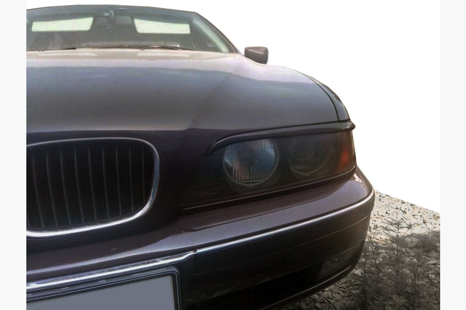 BMW 5 Series E39 1996-2003 Headlight eyebrows (2 pcs, black) Image