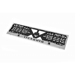 License Plate Frame Chrome (1 pc, Stainless Steel) Skoda Octavia I Tour A4 1996-2010 photo 1