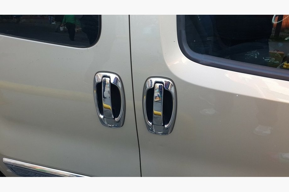 Peugeot Bipper 2008-2017 Door handle covers and trim (8 pcs, stainless steel) OmsaLine - Italian Stainless Steel Photo 4