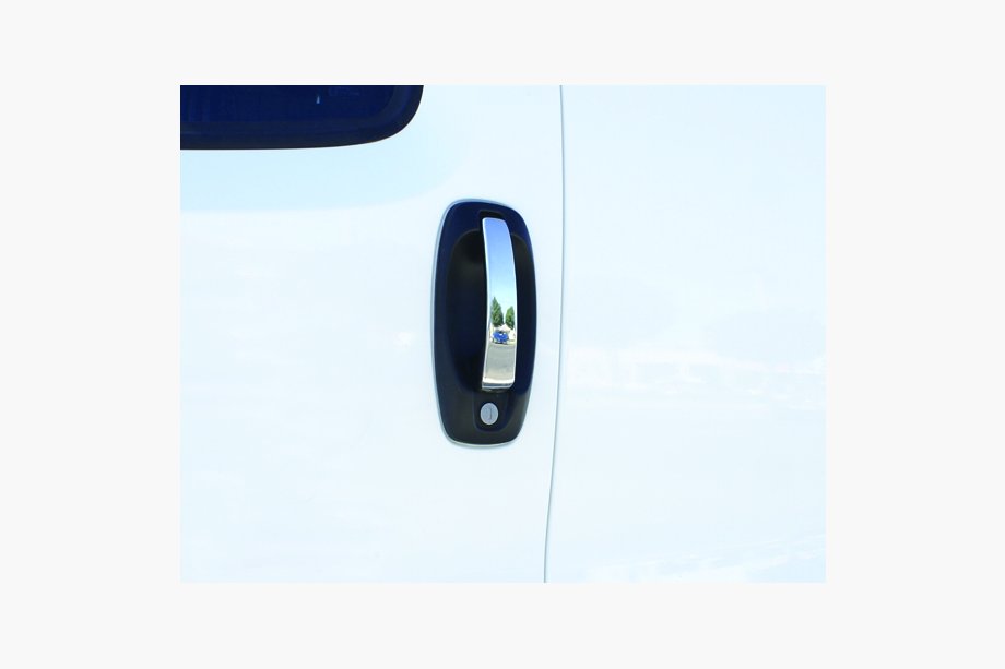 Opel Combo 2012-2018 Chrome Door Handle Covers (4 pcs, Stainless Steel) OmsaLine - Italian Stainless Steel Image