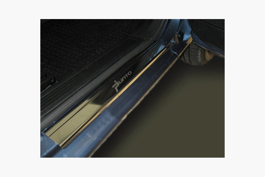 Fiat Punto Grande/EVO 2006-2018 Door Sill Covers Natanika Premium (2 pcs, Stainless Steel) Image