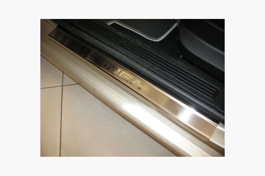 Fiat Linea 2006-2018 Door Sill Covers Natanika Premium (2 pcs, Stainless Steel) Image