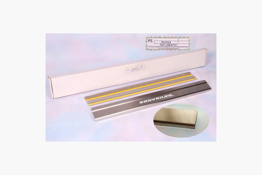 Fiat Linea 2006-2018 Stainless Steel Door Sill Protectors Natanika Standard (2 pcs) Image