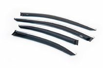 Mercedes E-class W213 2016-2023 Window Deflectors with Chrome Trim SD (4 pcs, HIC) photo 1