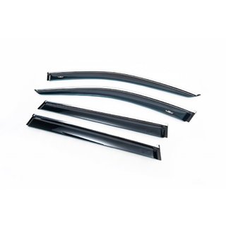 Window deflectors with chrome trim (4 pcs, HIC) photo 1