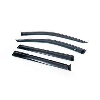 Window deflectors with chrome trim (4 pcs, HIC) Jeep Cherokee KL 2013- photo 1