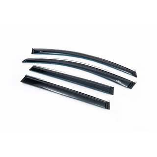 Window deflectors with chrome trim (4 pcs, HIC) photo 1
