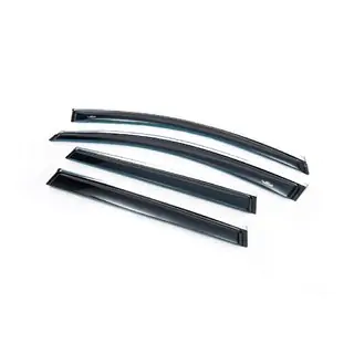 Window deflectors with chrome trim (4 pcs, HIC) photo 1