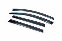 Volvo XC70 2007-2013 Window deflectors with chrome trim (4 pcs, HIC) photo 1