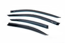 Skoda Superb 2015-2024 Window Deflectors with Chrome Trim SD (4 pcs, HIC) photo 1